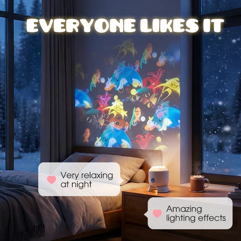 🌈Dynamic Rotating LED Light Projector – Calm & relaxation for your home. Gentle moving lights ease restless nights.